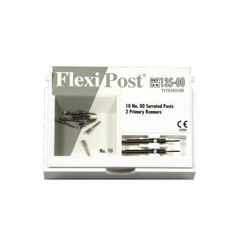 Essential Dental Systems 135-00 Flexi-Post Titanium Posts #00 Parallel White 10/Pk Essential Dental Systems 135-00 Flexi-Post Titanium Posts #00 Parallel White 10/Pk